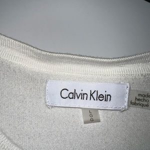 Calvin Klein White Tank Top Dress Shirt